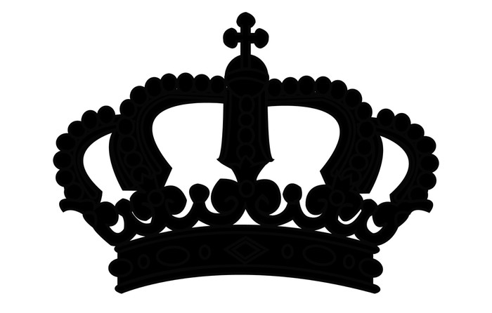 Download Crown silhouette on white - vector Wall Mural • Pixers ...
