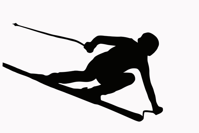 Resultado de imagen de silueta esquiador