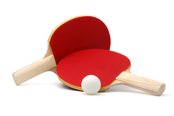 Tapis de bain Ping-pong raquettes et balles