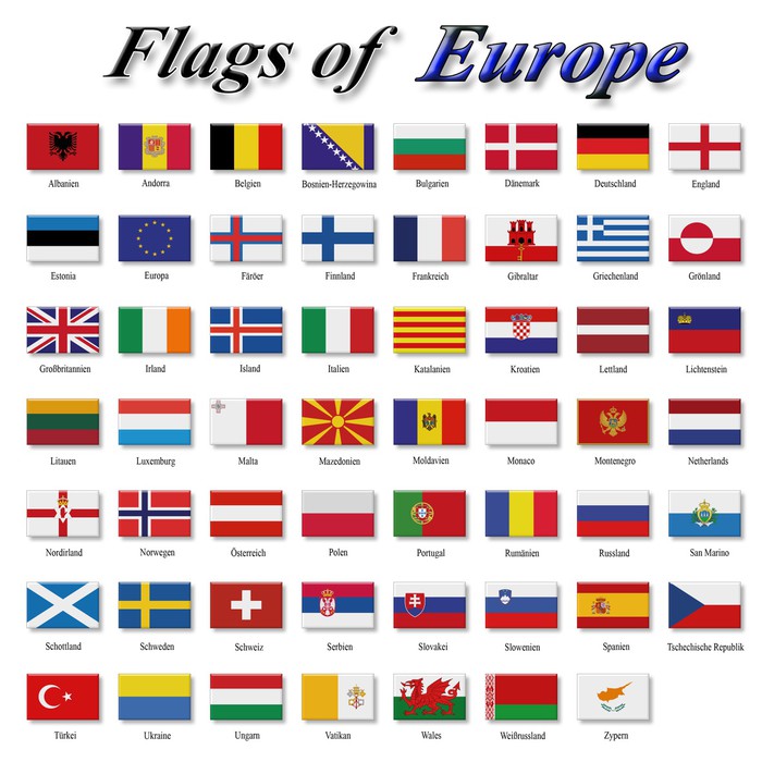 Naklejka Flagi Europy • Pixers® • Żyjemy by zmieniać