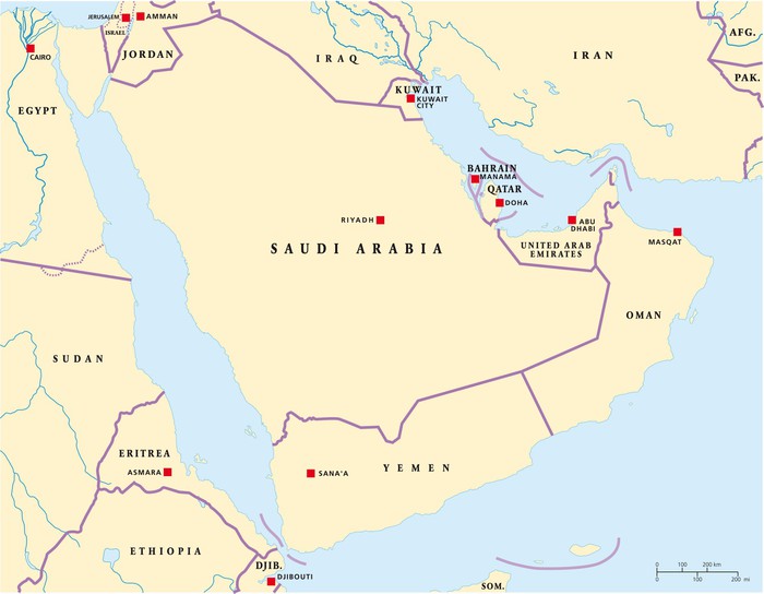 arabský poloostrov mapa Fototapeta Arabský poloostrov mapa • Pixers® • Žijeme pro změnu arabský poloostrov mapa