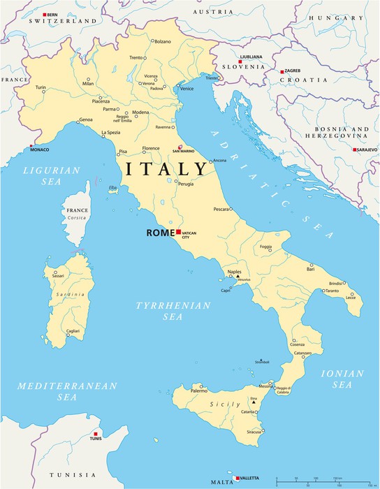 Vinilo Pixerstick Italia Mapa • Pixers® - Vivimos para cambiar