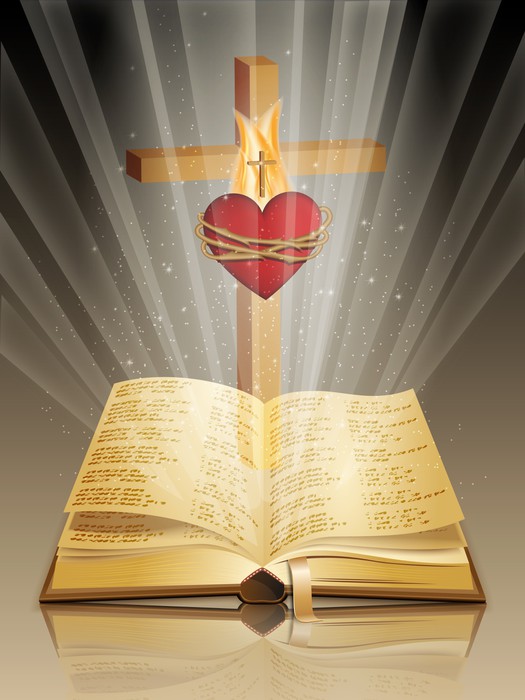 holy bible with cross
