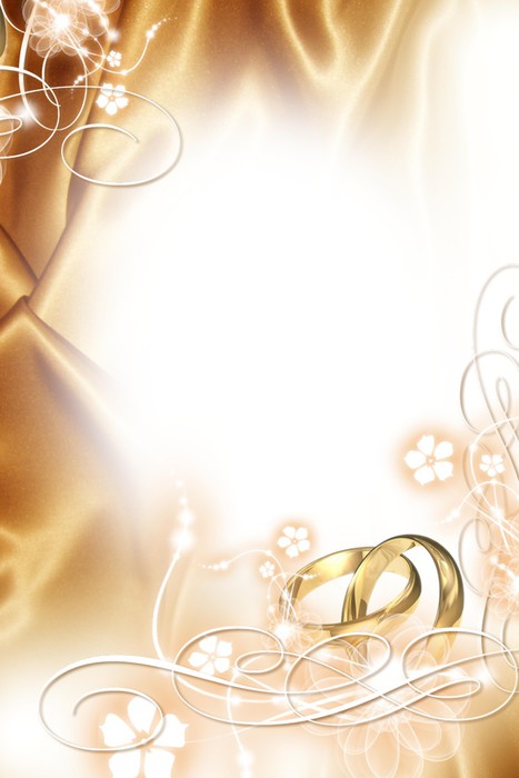 Sticker Wedding background - Golden Wedding 