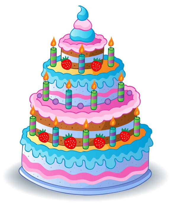 Plakat Zdobione tort urodzinowy 1 - PIXERS.PL