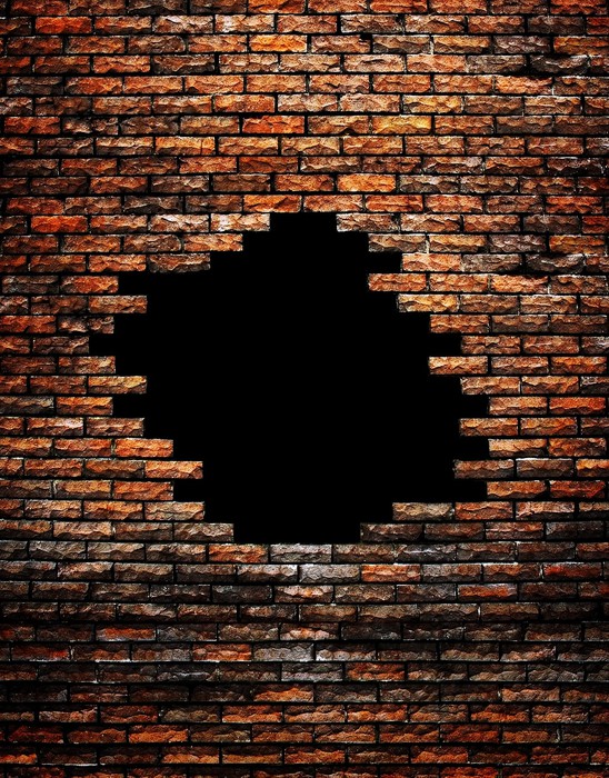 Broken Brick Wall Mural Pixers We Live To Change Broken Brick Wall Vinyl Mural Themes