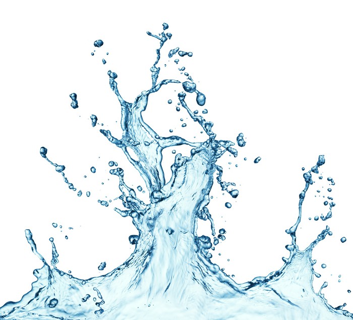 Vinilo Pixerstick Salpicaduras de agua azul aislado • Pixers® - Vivimos