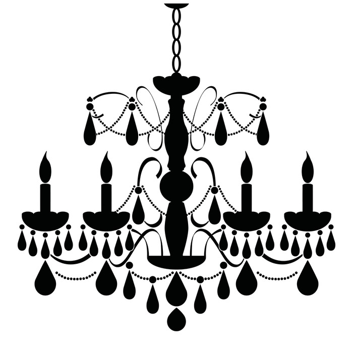 Chandelier Black Wall Mural Pixers We Live To Change Chandelier Black Vinyl Wall Mural Private Construction
