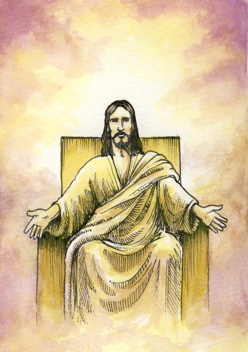 God seated with open arms Wall Mural • Pixers® • We live to change
