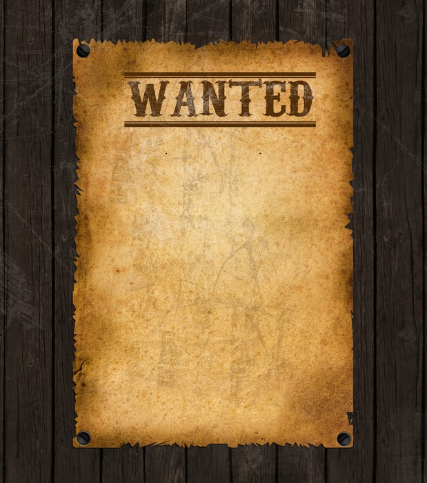 Western Wanted Poster Border Template