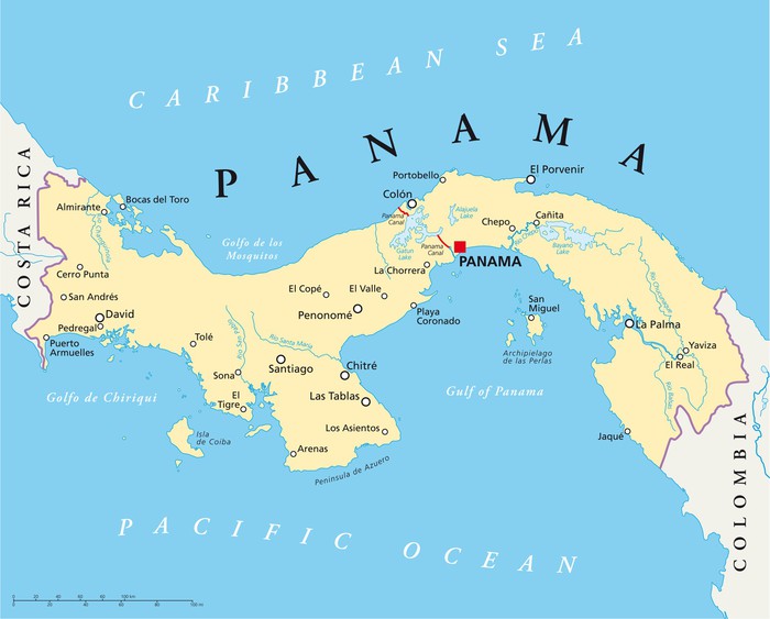 panama karta Fototapet Panama karta (Panama Landkarte) • Pixers®   Vi lever för  panama karta