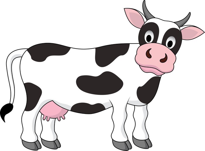 Naklejka Śmieszne krowa cartoon • Pixers® - Żyjemy by zmieniać