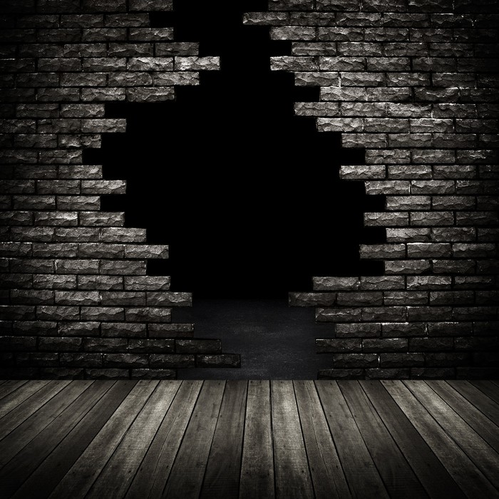 Fotomural Pared de ladrillos rotos • Pixers® - Vivimos para cambiar