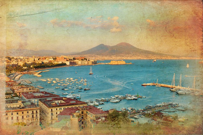Quadro su Tela Veduta del Golfo di Napoli 
