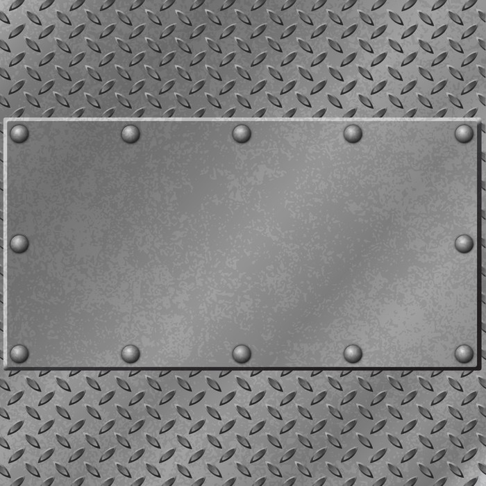 A Metal Background With Tread Plate And Rivets Wall Mural Pixers A Metal Background With Tread Plate And Rivets Vinyl Wall Mural Styles
