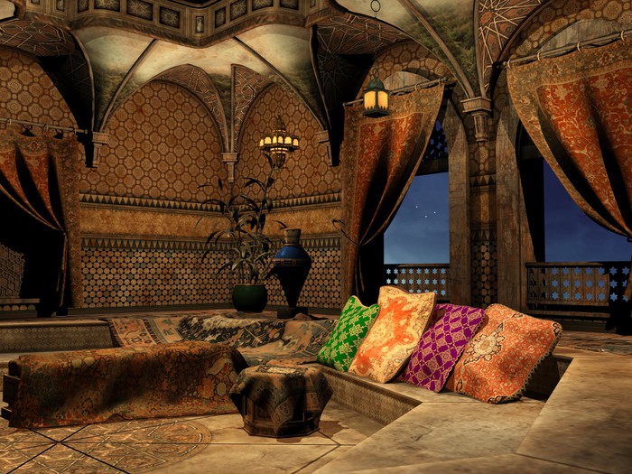 Fotobehang Het interieur van het Arabisch sprookjespaleis • Pixers ... Fotobehang Het interieur van het Arabisch sprookjespaleis • Pixers ...