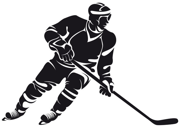 Hockey Player Silhouette Wall Mural Pixers We Live To Change Hockey Player Silhouette Vinyl Wall Mural Decals