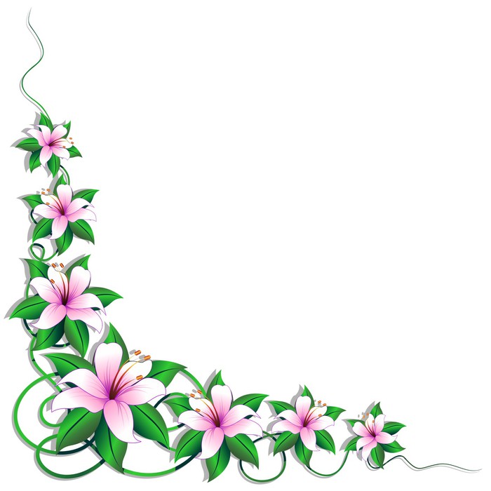 Fotomural Página decoración de la esquina-Flor Lilium Lilium Flor