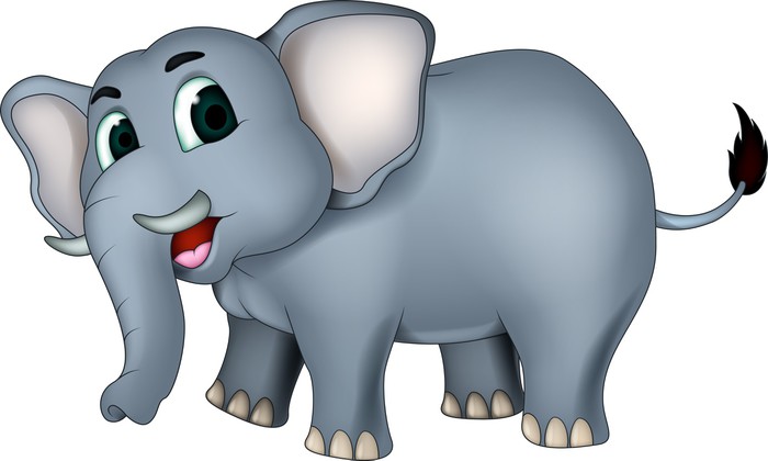 Vinilo Pixerstick Dibujos Animados Elefante Lindo • Pixers® Vivimos