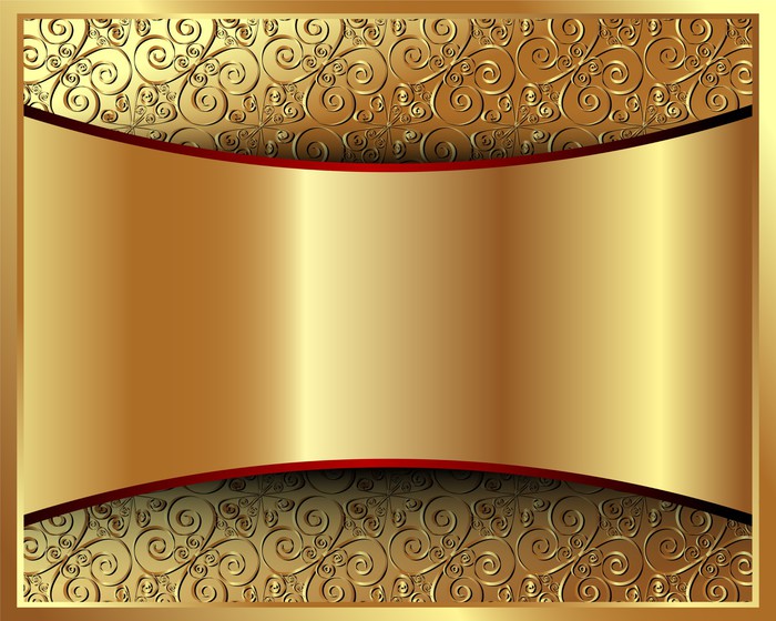 Metallic gold background with a pattern 2 Wall Mural 