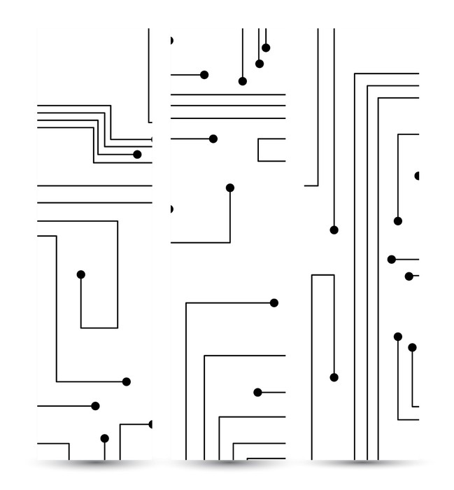 banniere de carte de circuit imprime de votre conception illustration numerique