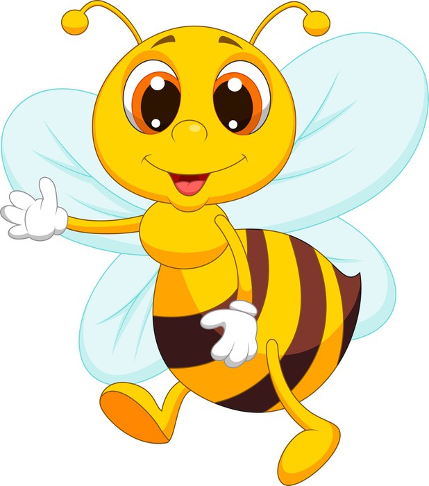 Bath Mat Cute bee cartoon waving - PIXERS.UK
