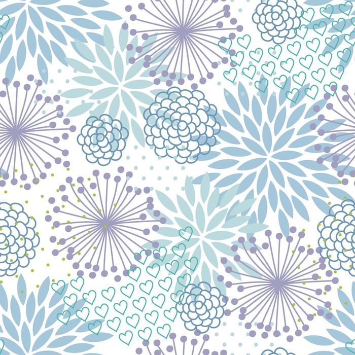 Papier Peint Motif floral pastel • Pixers® - Nous vivons ...