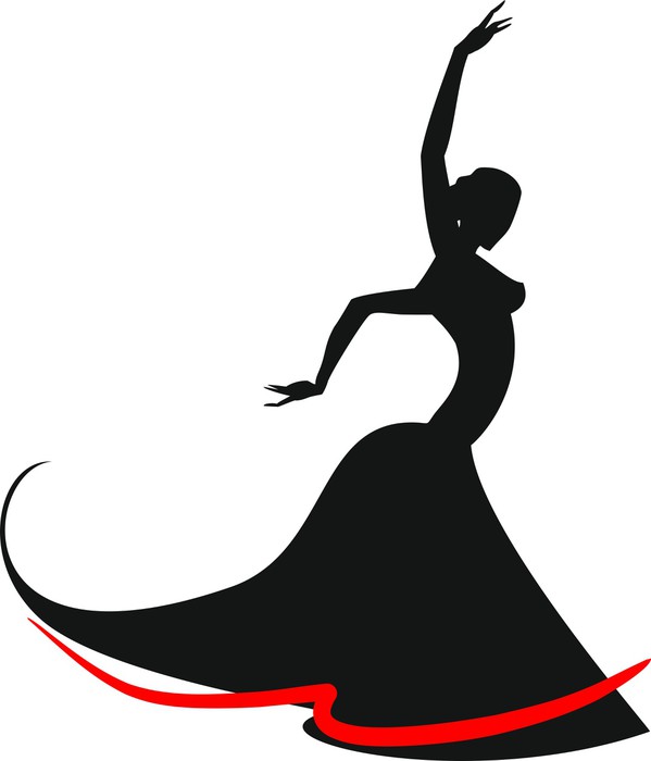 Poster Silhouette of flamenco dancer - PIXERS.US.
