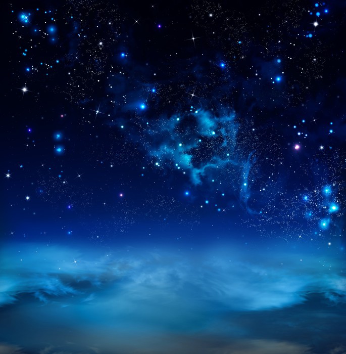 Rideau transparent Ciel étoilé la nuit 