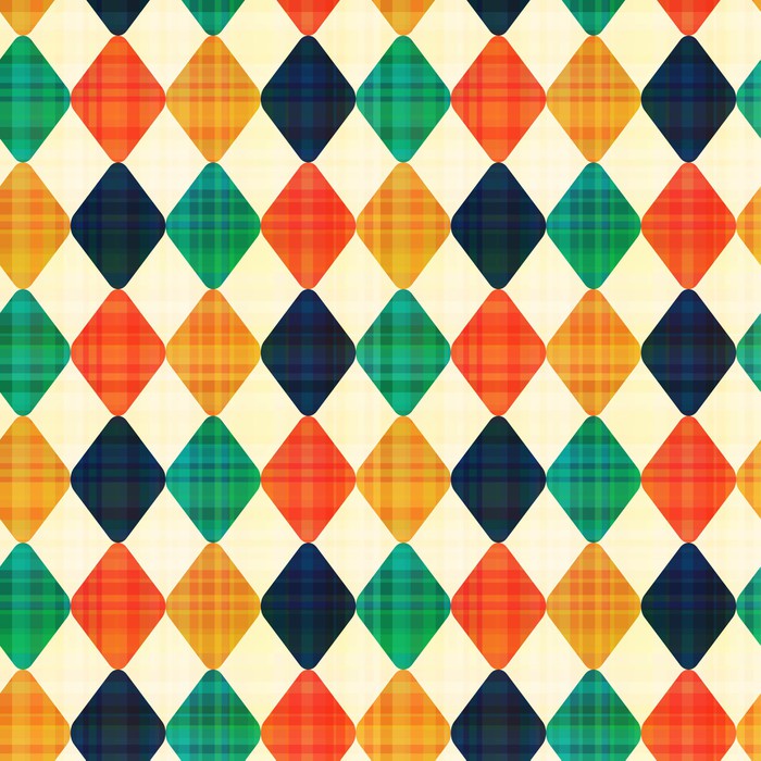 seamless abstract geometric rhombus pattern Wall Mural • Pixers® • We ...
