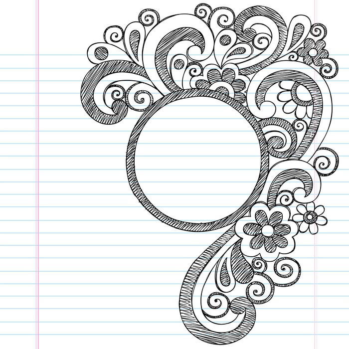 Circle Doodle Frame Border Sketchy Back To School Doodles Poster Circle Doodle Frame Border Sketchy Back To School Doodles Poster