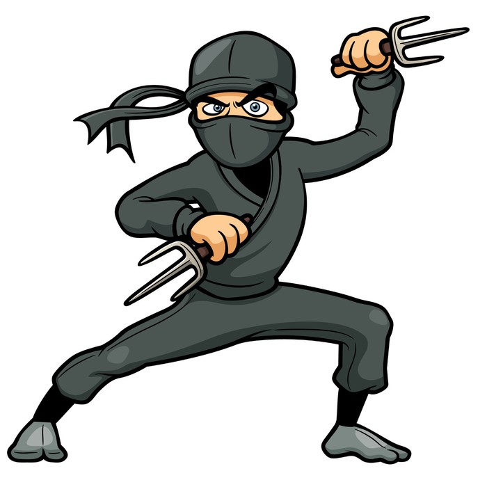 Vector illustration of Cartoon Ninja Wall Mural • Pixers® • We live to ...