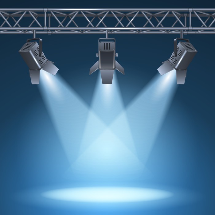 Fotobehang Podium met verlichting • Pixers® - We leven om te veranderen Fotobehang Podium met verlichting • Pixers® - We leven om te veranderen