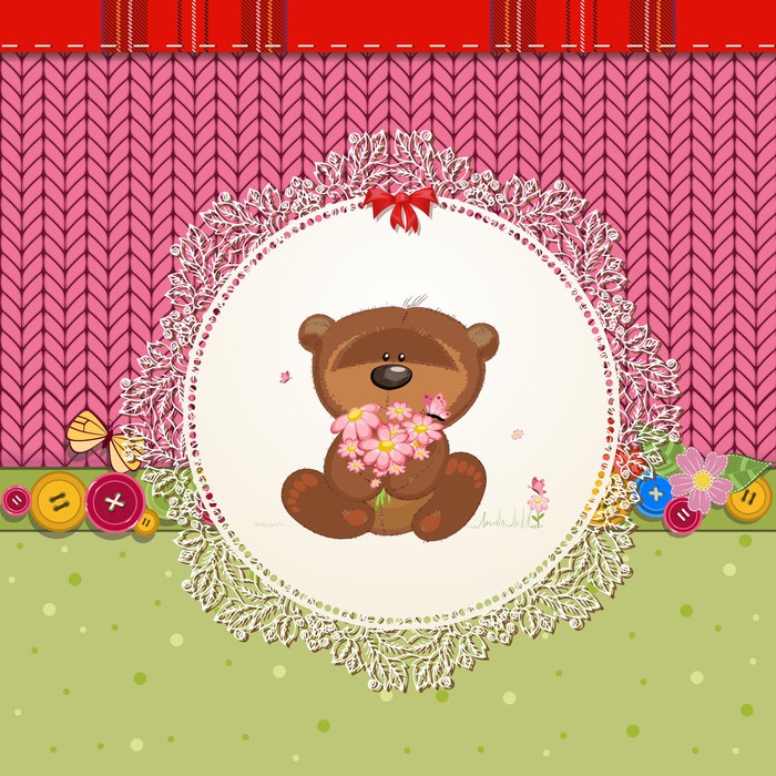 Exprésese De Oso De Peluche Decoración Adhesiva
