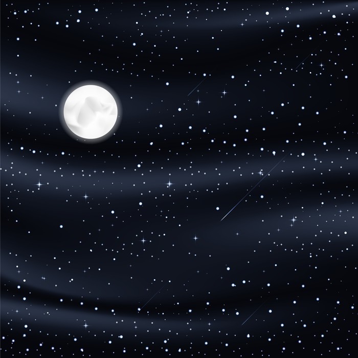 yildiz ay goktaslari ile gece gokyuzu tuval baski pixers haydi dunyanizi degistirelim
