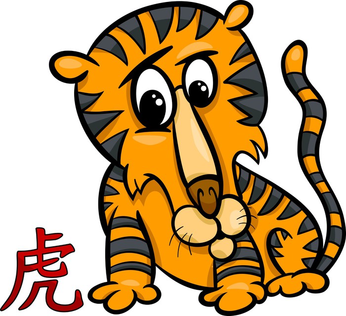 Juliste Tiikeri kiinalainen horoskooppi horoskooppi merkki 