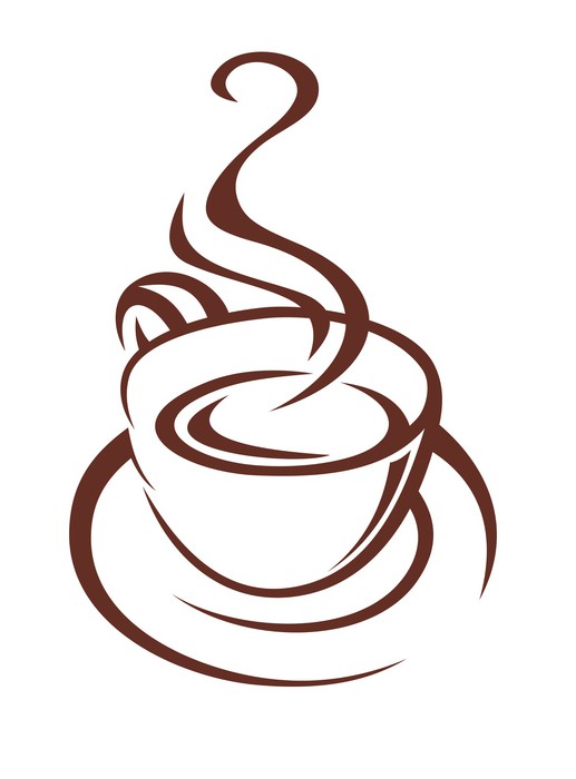 Doodle Sketch Of A Steaming Cup Of Coffee Wall Decal • Pixers® • We 