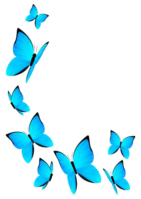 Fotomural Mariposas azules para su diseño • Pixers® - Vivimos para cambiar