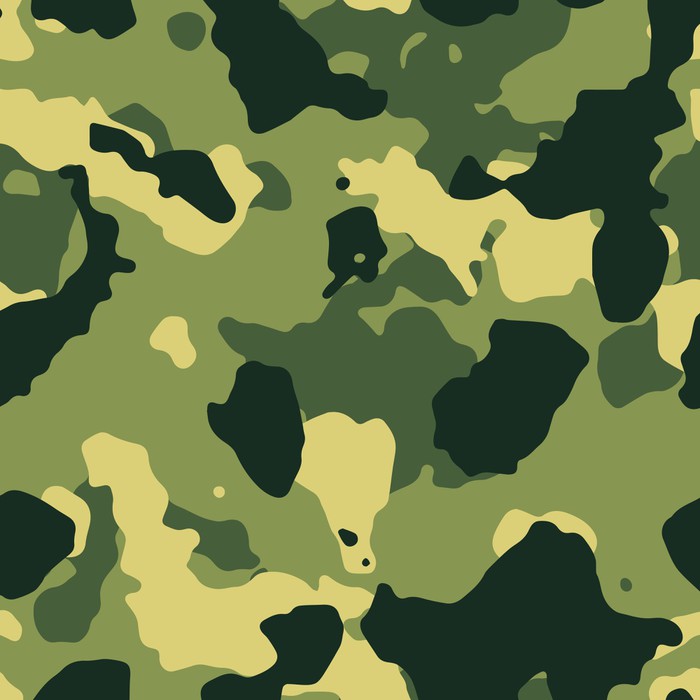 Cuadro en Lienzo Camuflaje verde militar vector sin patrón • Pixers