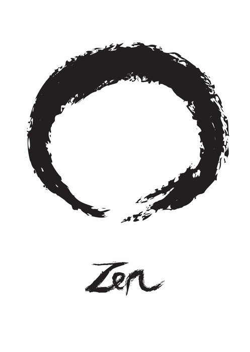 meaning sticker vector cercle Symbole fond Sticker Bouddhisme Enso sur de Zen