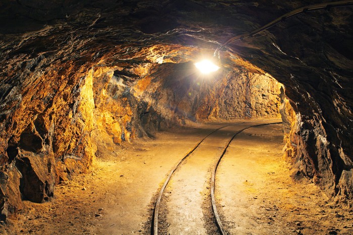 Underground mine tunnel, mining industry Wall Mural • Pixers® • We live ...