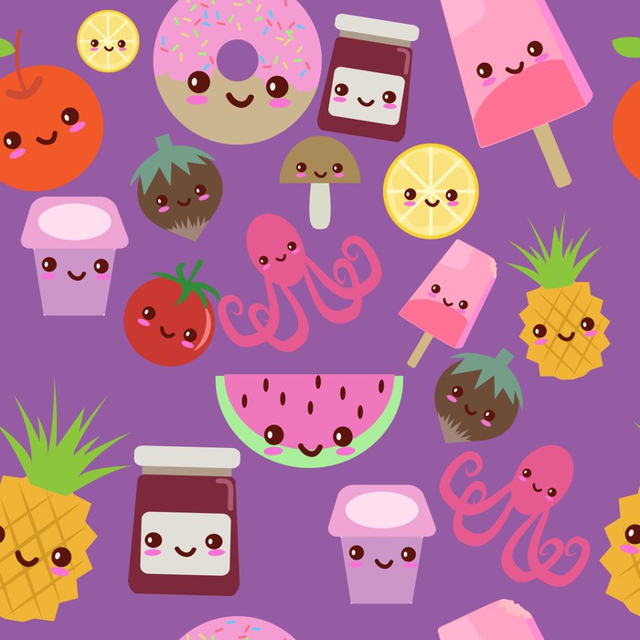 Naklejka Kawaii pattern • Pixers® • Żyjemy by zmieniać