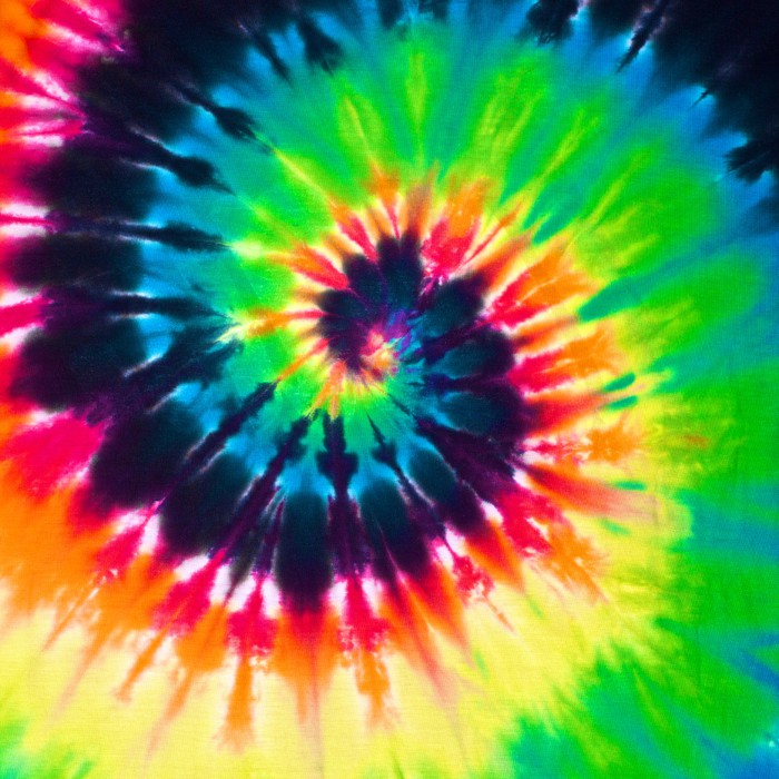 close up shot of colorful tie dye fabric texture background Sticker ...