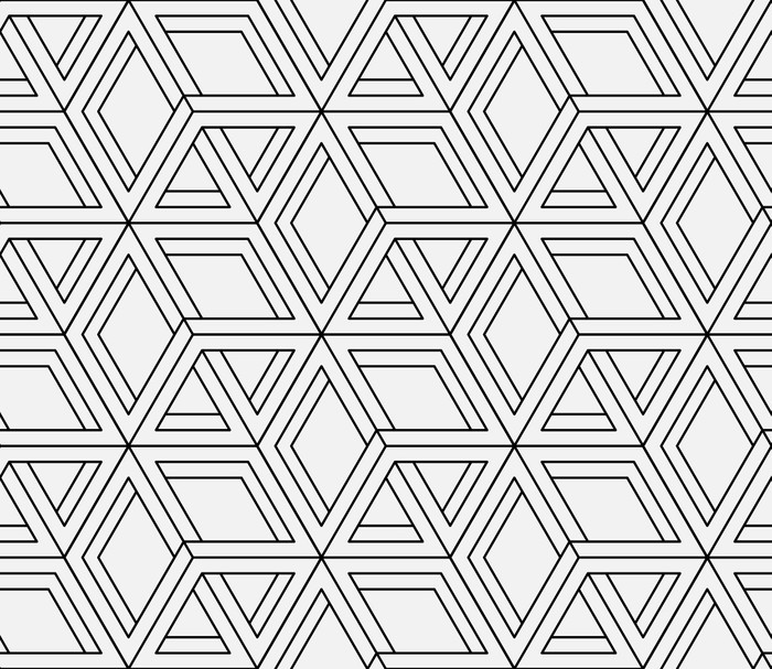 Download Seamless geometric pattern in op art design. Vector art ...