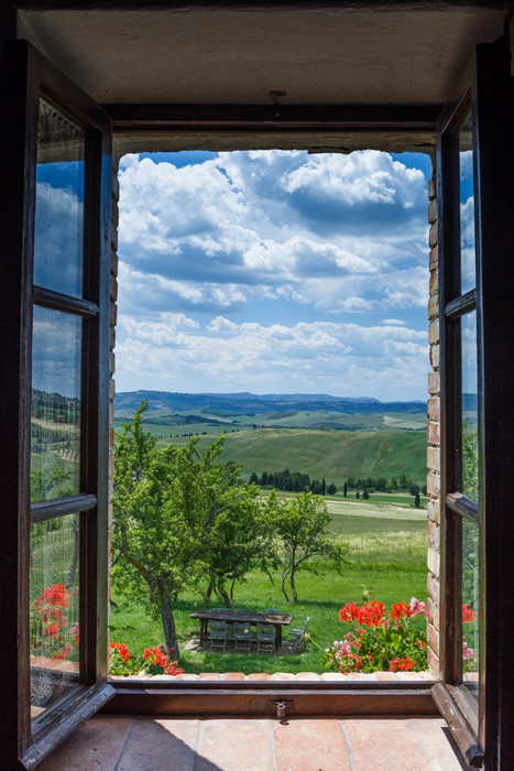Cuadro en Lienzo Toscana paisaje desde la ventana • Pixers Cuadro en Lienzo Toscana paisaje desde la ventana • Pixers