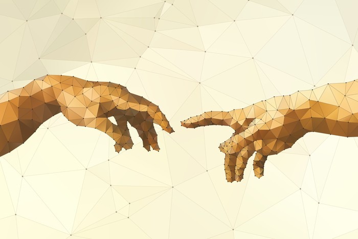 Abstract God's hand vector illustration Wall Mural - Vinyl - Graphic Resources