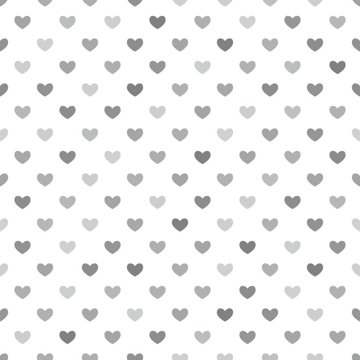 grey hearts seamless pattern
